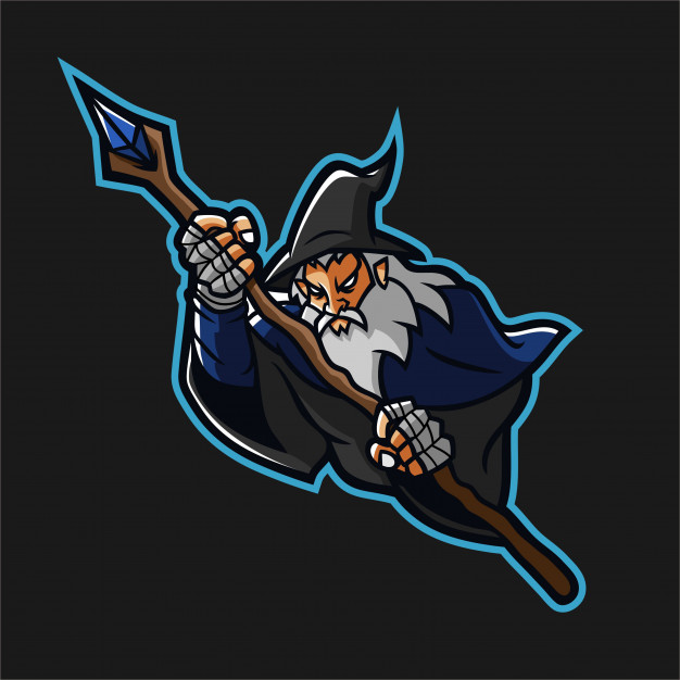 626x626 Wizard Esport Gaming Mascot Logo Template Vector Premium Download