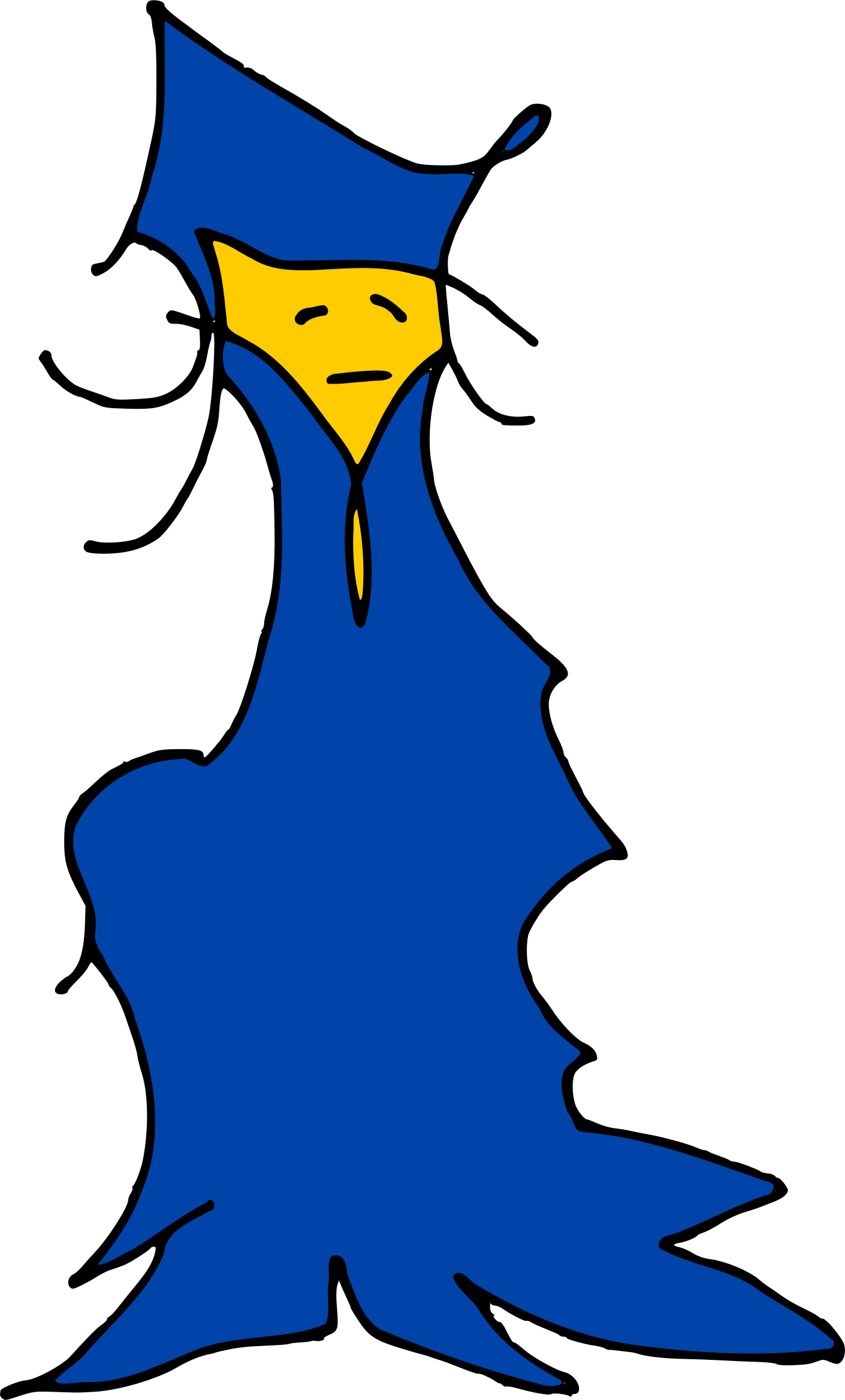 1410x2336 Chinese Blue Wizard Vector Clipart Image