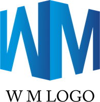 196x200 W M Letter Logo Vector