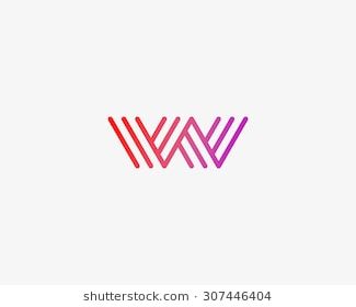 325x280 Abstract Letter W M Logo Design Template Line Vector Symbol