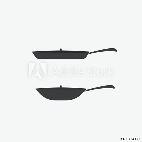 500x500 Frying Pan Wok Vector Icon