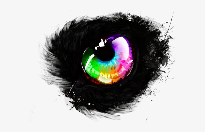 820x531 Rainbow Wolf Eye