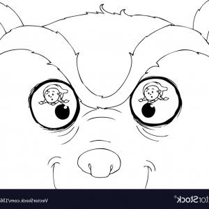 300x300 Stock Illustration Wolf Eyes Colored Vector Illustration Image