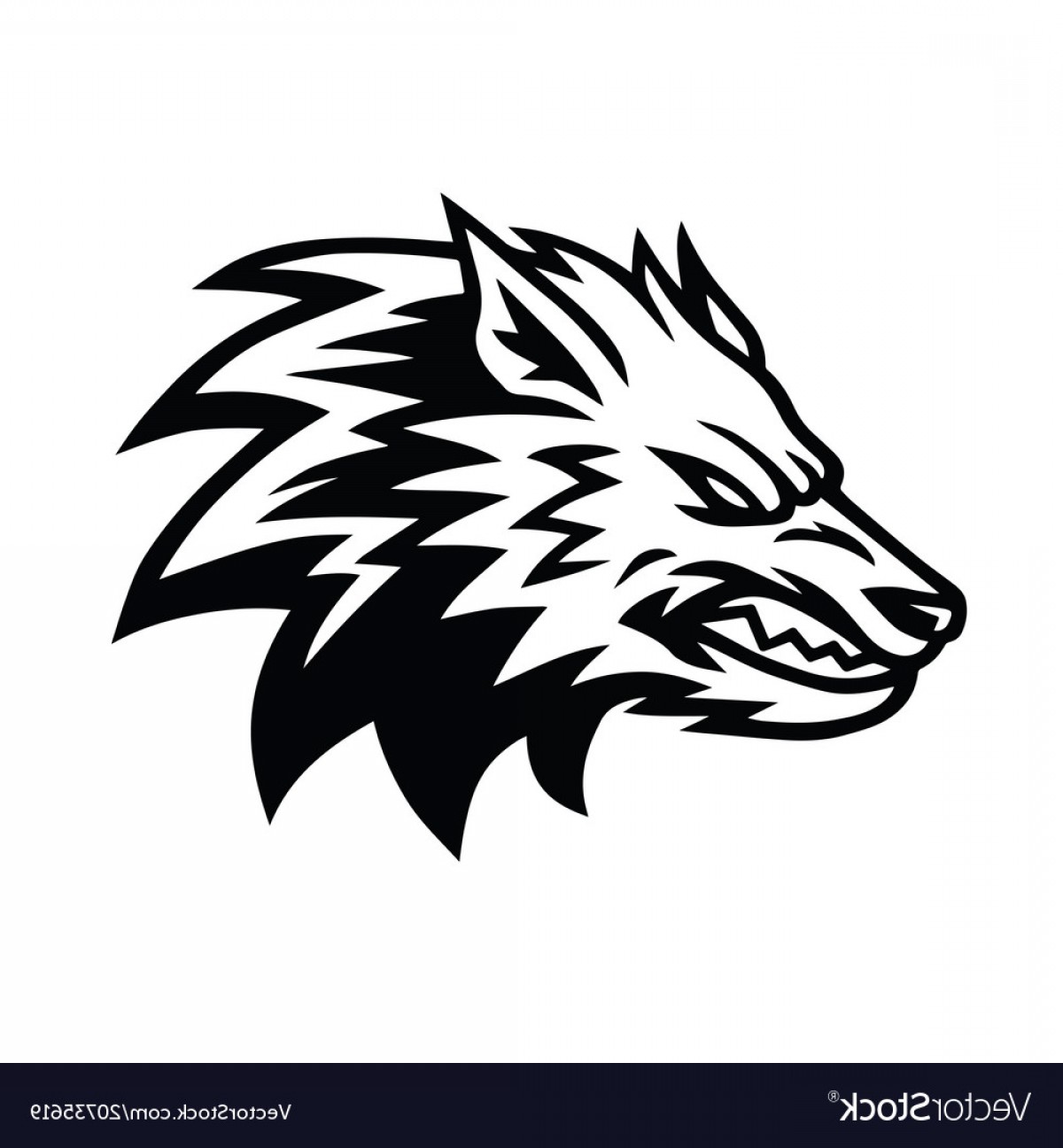 1200x1296 Angry Wolf Logo Design Template Vector Handandbeak