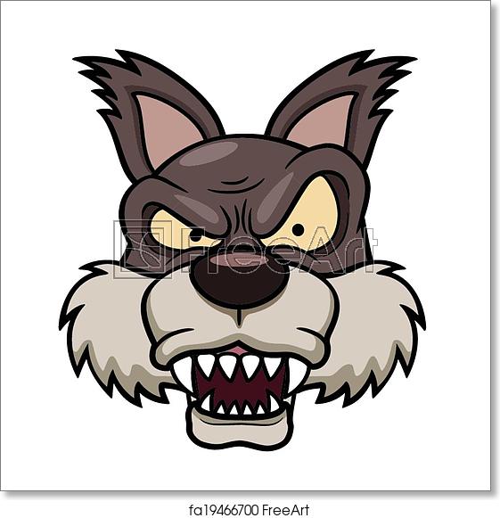 Free Art Print Of Wolf Face Vector Illustration Of Cartoon Wolf 561x581 Free Art Print Of Wolf Face Vector Illustration Of Cartoon Wolf
