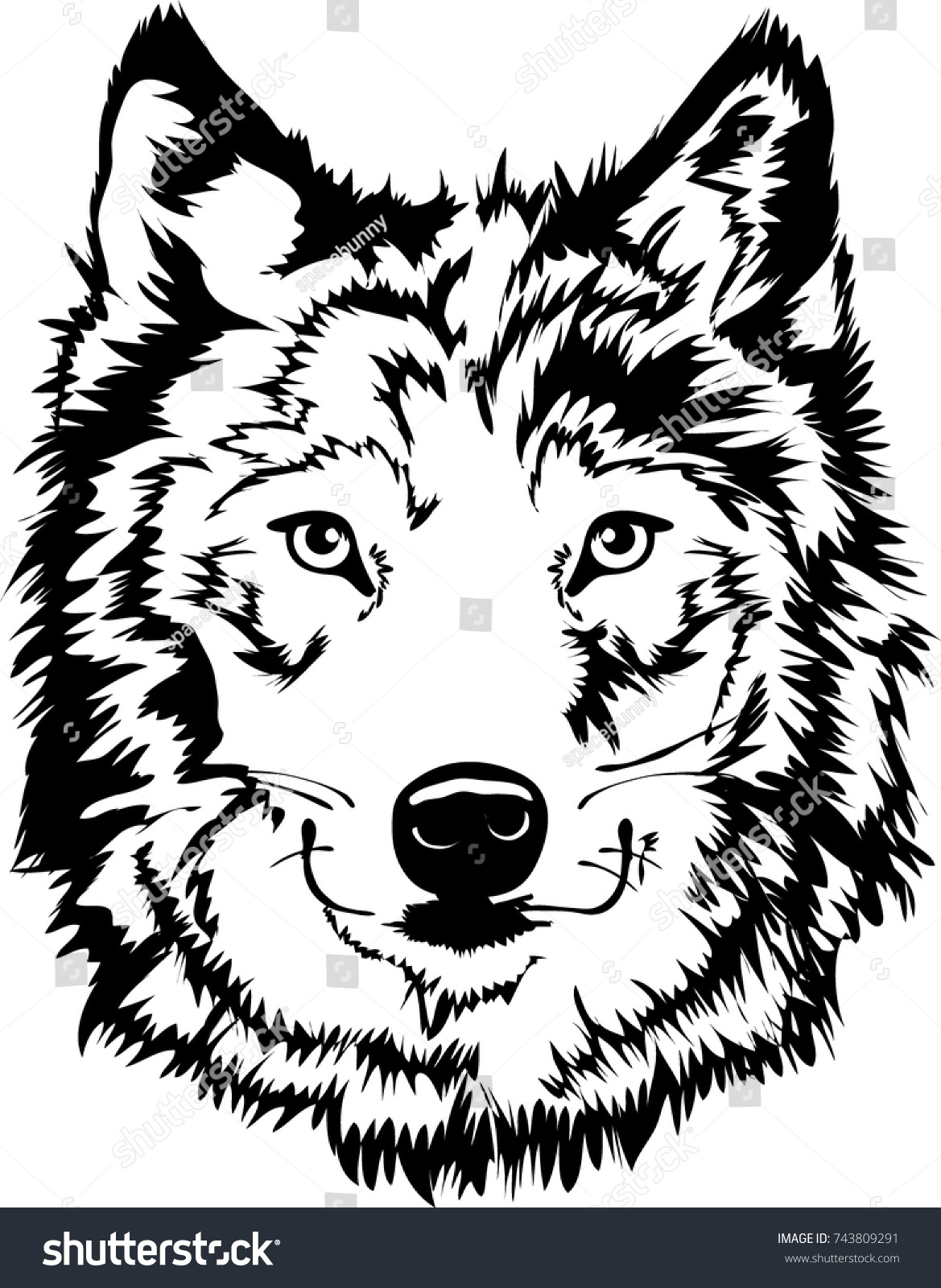 Wolf Face Silhouette Tattoo 1169x1600 Wolf Face Silhouette Tattoo