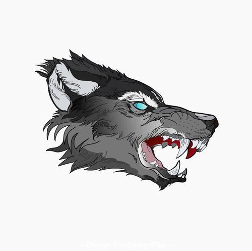Wolf Face Vector Free Download 500x497 Wolf Face Vector Free Download