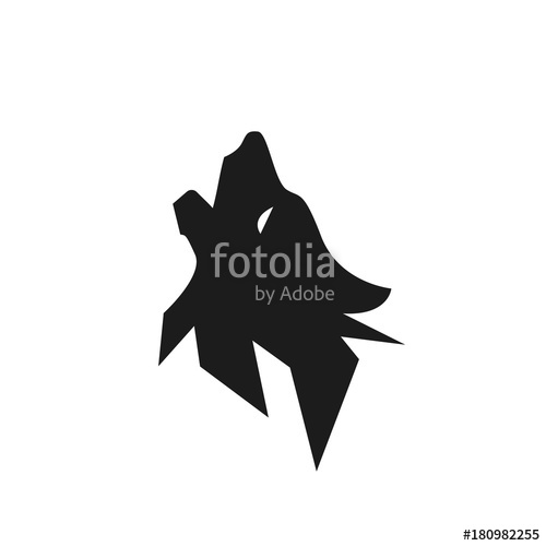Wolf Head Howling Silhouette Logo Stock Image And Royalty Free 500x500 Wolf Head Howling Silhouette Logo Stock Image And Royalty Free