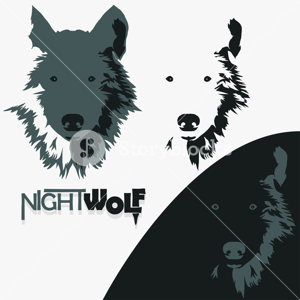 Wolf Bolt Emblem, Mascot Head Silhouette, Vector Royalty Free 1000x1000 Wolf Bolt Emblem, Mascot Head Silhouette, Vector Royalty Free