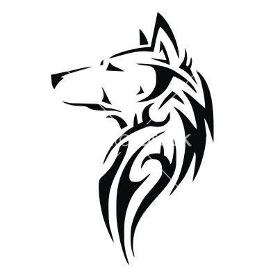 Tribal Wolf Head Vector 380x400 Tribal Wolf Head Vector