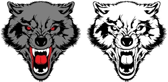 Wolf Free Vector Download 574x280 Wolf Free Vector Download