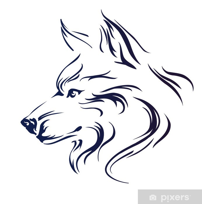 Wolf Head Vector Illustration Lack Table Veneer We 693x700 Wolf Head Vector Illustration Lack Table Veneer We