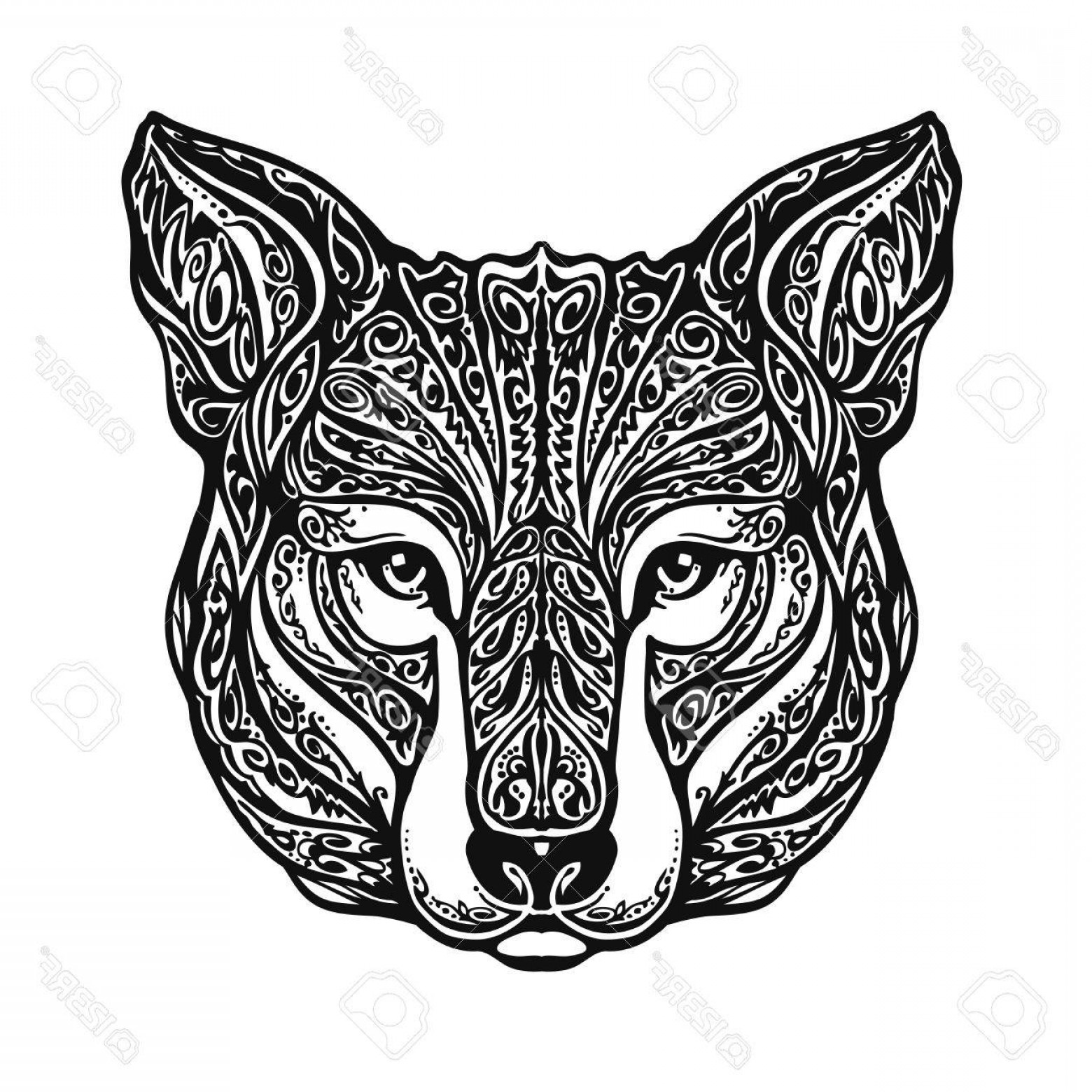 Photostock Vector Ethnic Ornamented Animal Wolf Head Vector 1560x1560 Photostock Vector Ethnic Ornamented Animal Wolf Head Vector
