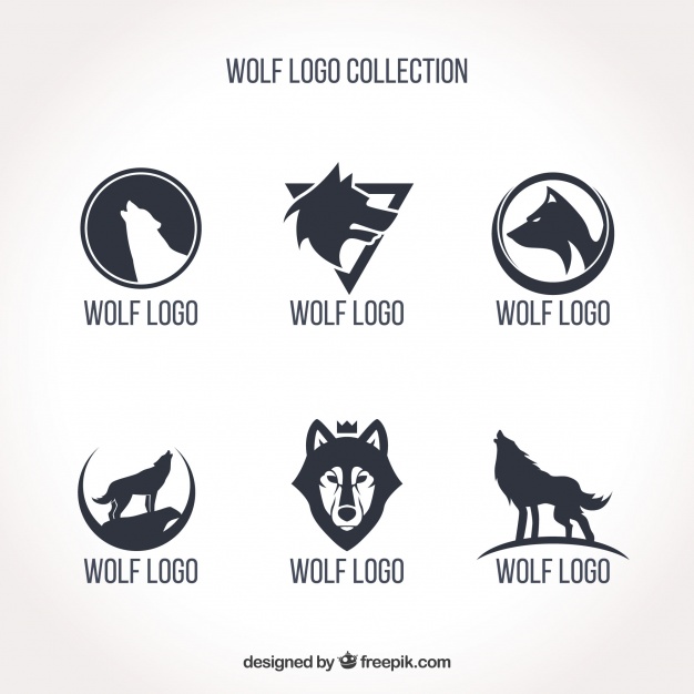 626x626 Simple Wolf Logo Collection Vector Free Download