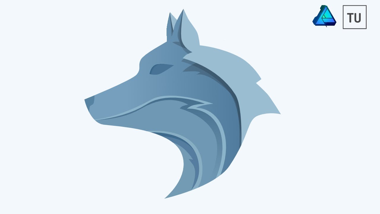 1280x720 Wolf Logo Vector Illustration