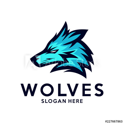 500x500 Modern Professional Wolf Logo For A Sport Team Wolf Logo Vector