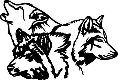 Download Wolf Pack Vector at Vectorified.com | Collection of Wolf ...