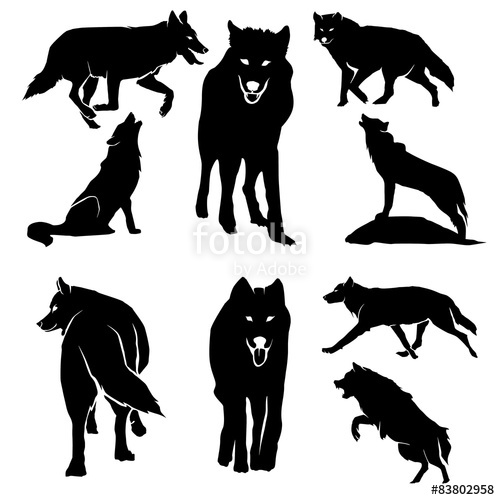 Wolf Pack Vector At Vectorified.com 