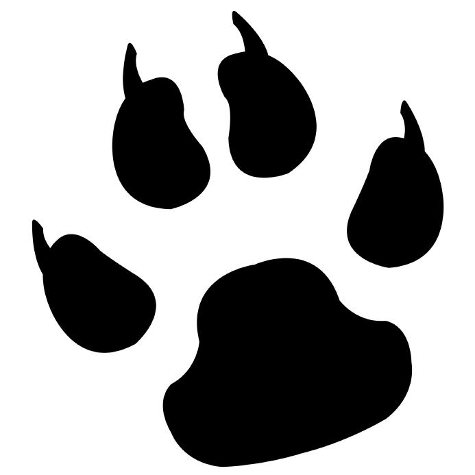 693x693 Wolf Paw Print Clip Art