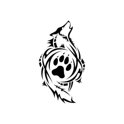 Tribal Wolf Paw Graphics Dxf Png Cdr Pdf Vector Art 400x400 Tribal Wolf Paw Graphics Dxf Png Cdr Pdf Vector Art