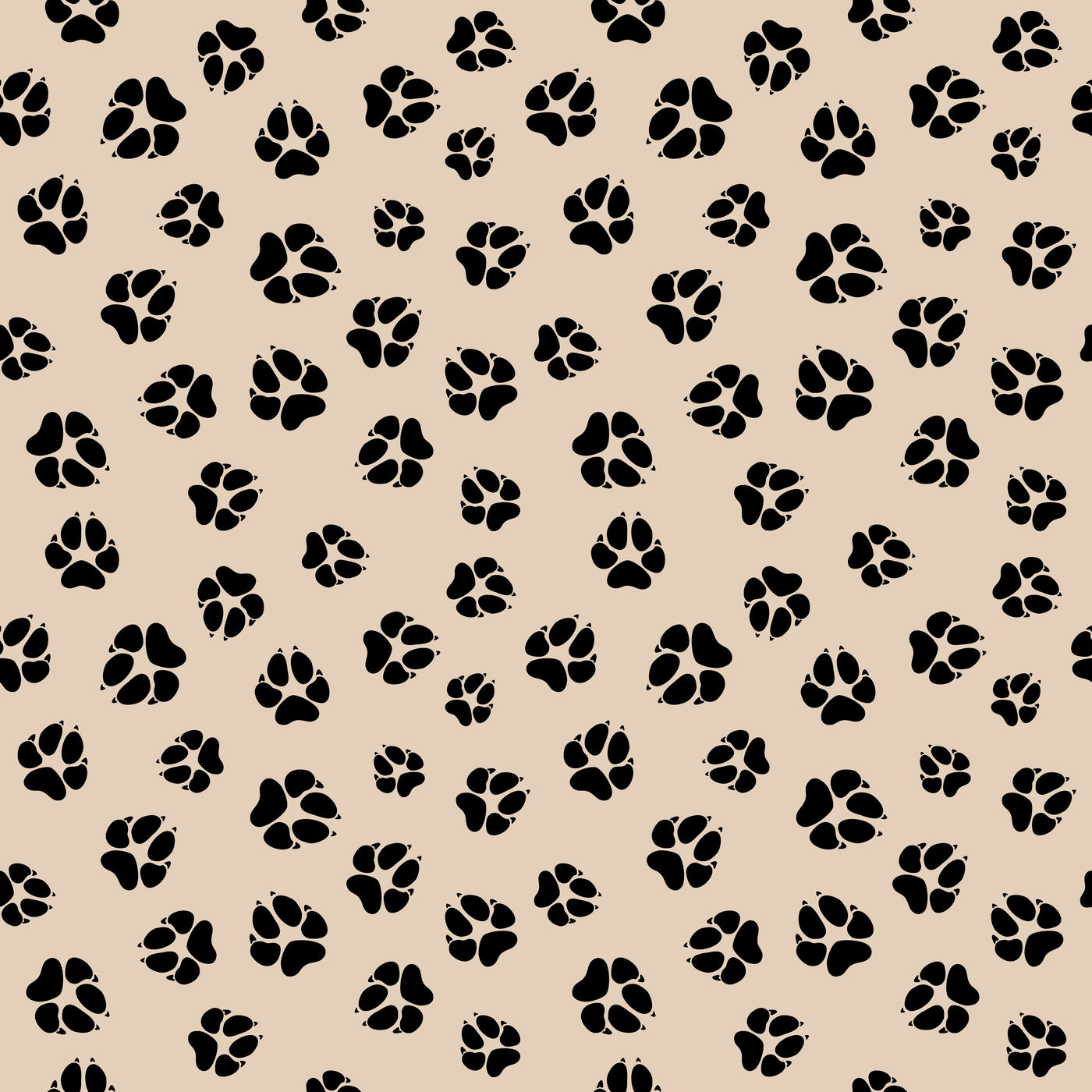 Vector Seamless Pattern With Dirty Dog Or Wolf Paw Footprints 1400x1400 Vector Seamless Pattern With Dirty Dog Or Wolf Paw Footprints