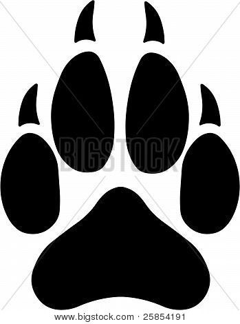 Wolf Paw Print Clipart 349x470 Wolf Paw Print Clipart