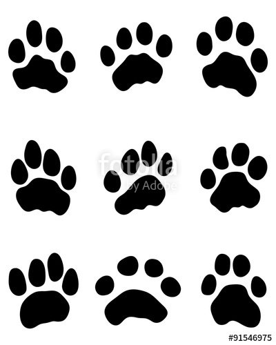 Black Print Of Tiger Paw, Vector Stock Image And Royalty Free 400x500 Black Print Of Tiger Paw, Vector Stock Image And Royalty Free