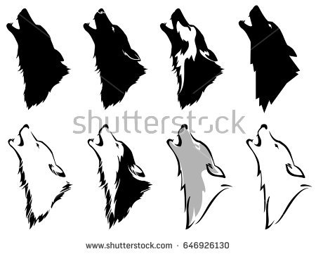 Wolf Silhouette Vector 450x361 Wolf Silhouette Vector