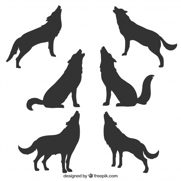 Wolf Silhouette Vector at Vectorified.com | Collection of Wolf ...