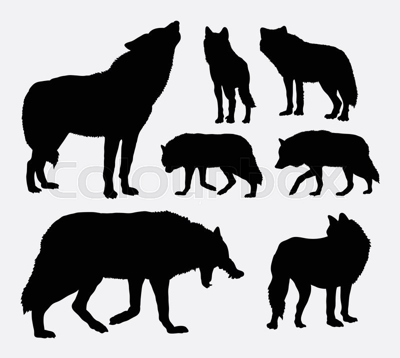 Wolf Animal Silhouettes Good Use For Stock Vector Colourbox 800x716 Wolf Animal Silhouettes Good Use For Stock Vector Colourbox