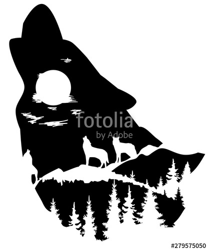 Vector Wolf Silhouette Stock Image And Royalty Free Vector 418x500 Vector Wolf Silhouette Stock Image And Royalty Free Vector