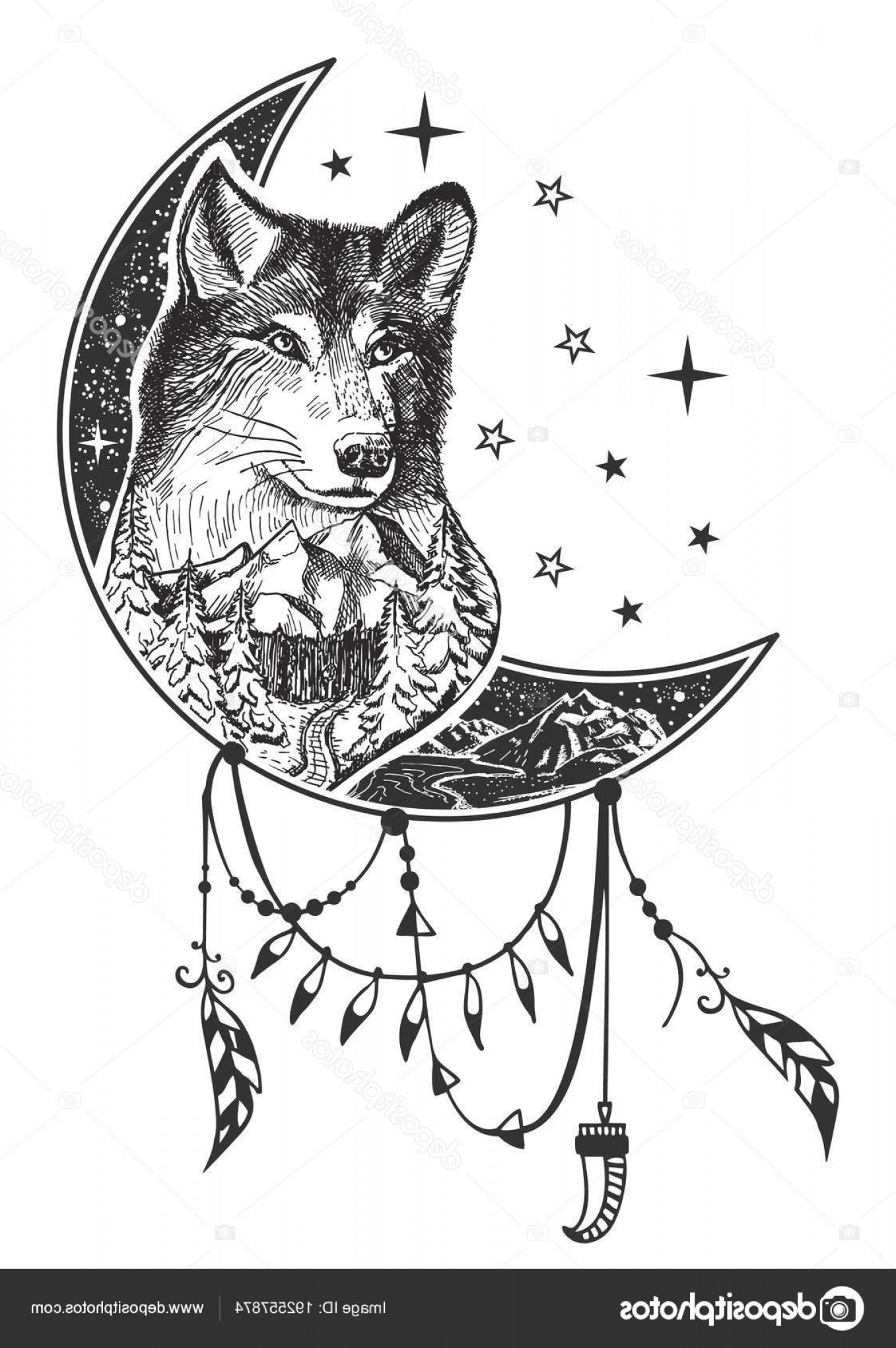 Wolf Tattoo Vector at Vectorified.com | Collection of Wolf Tattoo ...