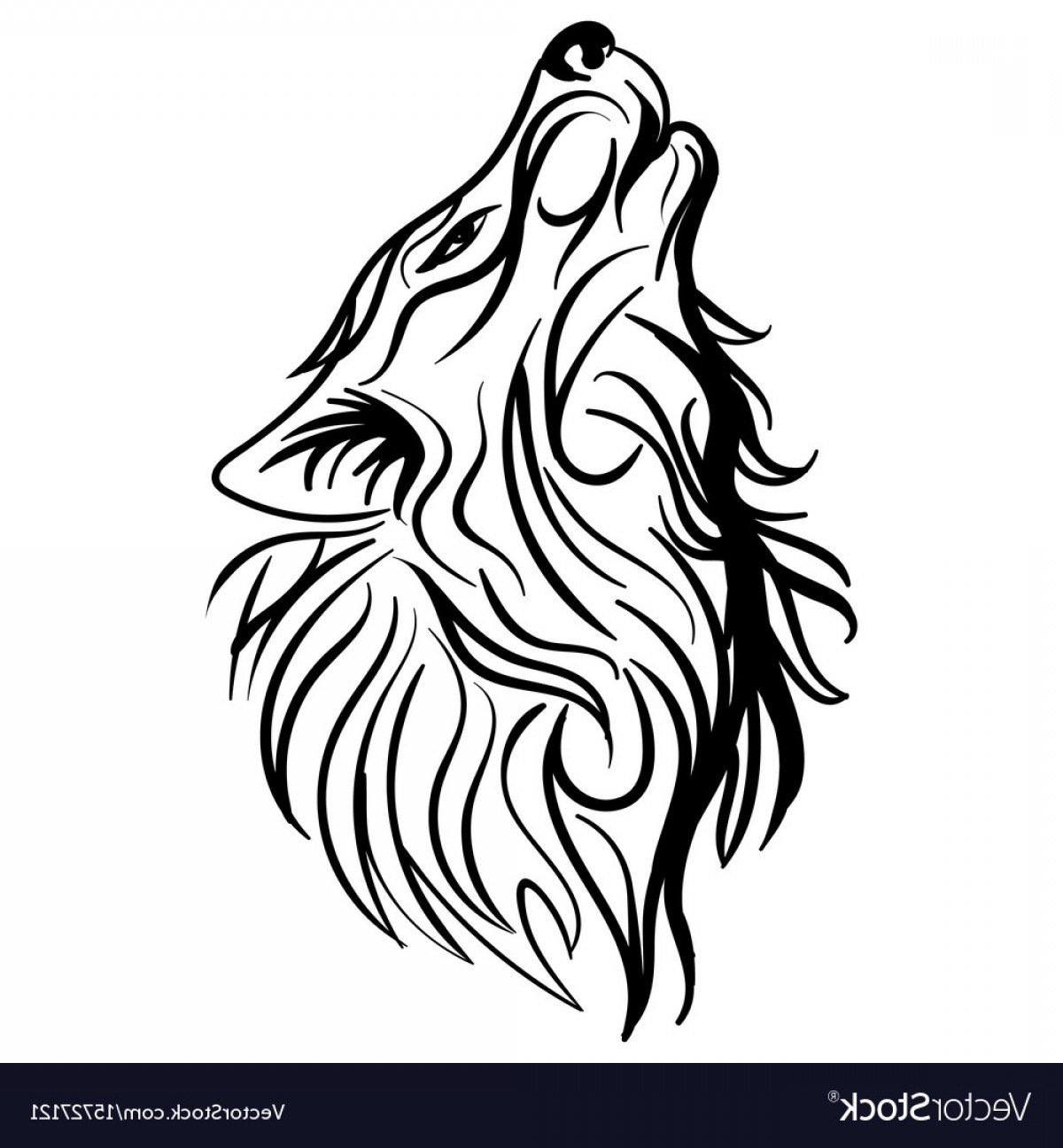 Wolf Head Howl Design Tribal Tattoo Vector Soidergi 1200x1296 Wolf Head Howl Design Tribal Tattoo Vector Soidergi