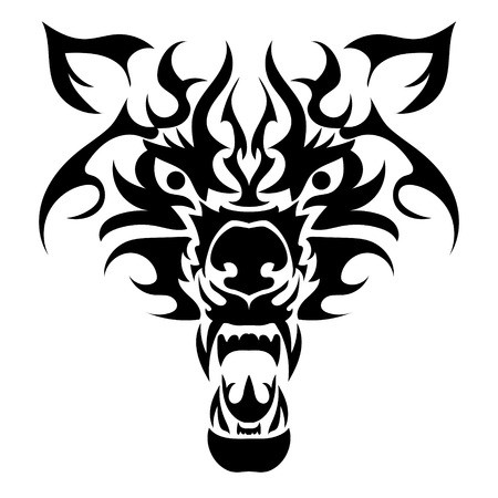 Beautiful Wolf Tattoo Vector Wolf's Head As A Design Element 450x450 Beautiful Wolf Tattoo Vector Wolf's Head As A Design Element