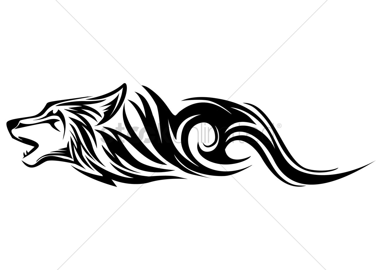 Free Wolf Tattoo Vector Image 1300x919 Free Wolf Tattoo Vector Image