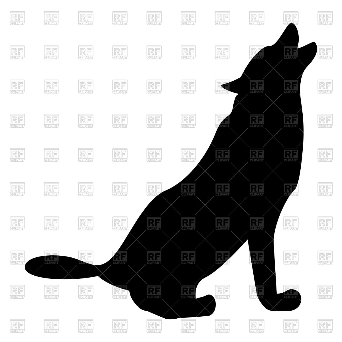 1200x1200 Silhouette Of Wolf Vector Image Of Silhouettes, Outlines