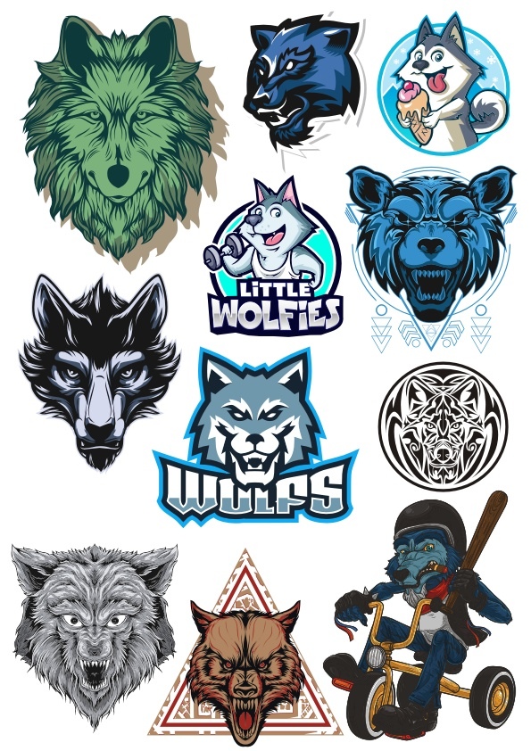 595x842 Wolf Vector Set Free Vector Coreldraw