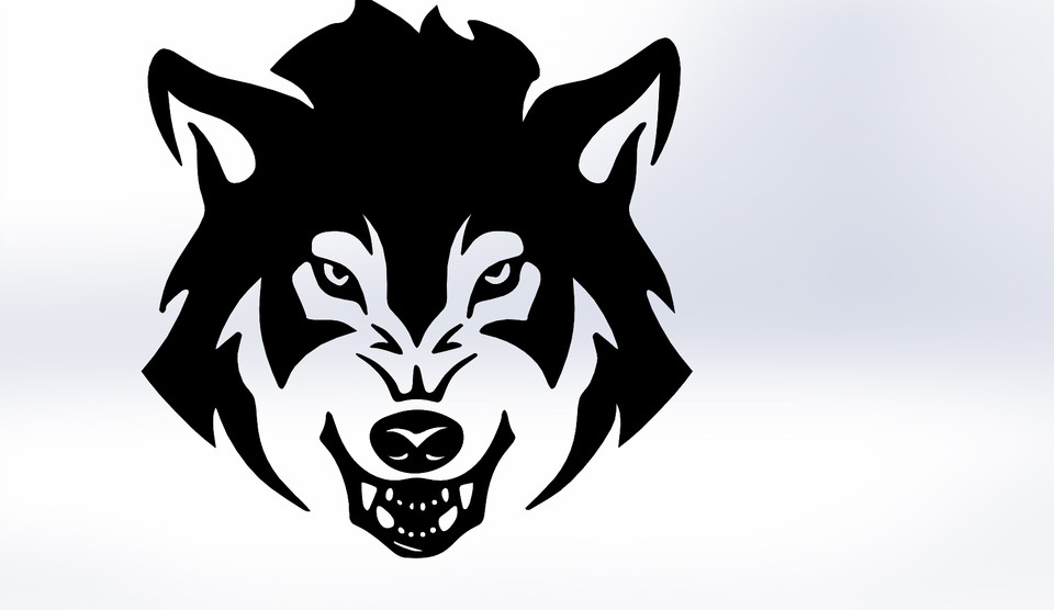 960x556 Wolf Vector Cad Model Library Grabcad