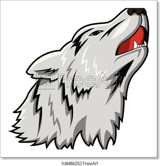 561x581 Free Art Print Of Wolf Head Vector Illustration Of Gray Wolf