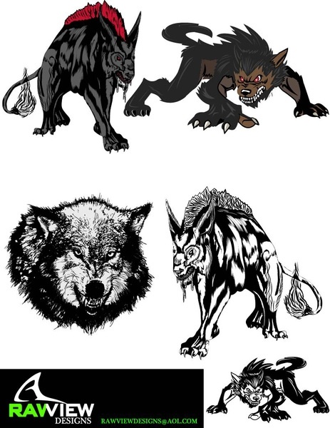 Free Hellhound Wolf Vector Free Vector In Adobe Illustrator 463x600 Free Hellhound Wolf Vector Free Vector In Adobe Illustrator