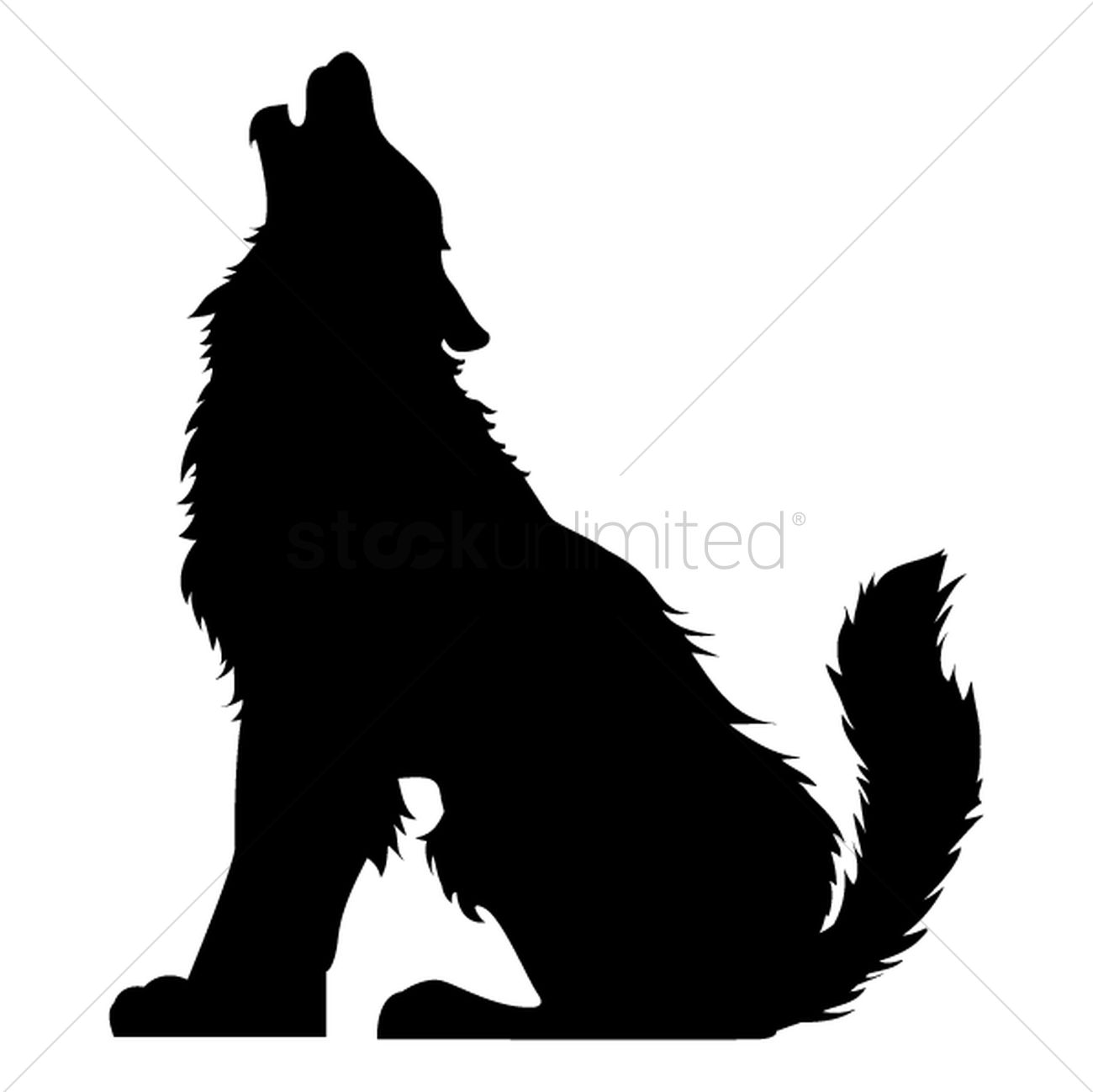 Silhouette Of Howling Wolf Vector Image 1300x1298 Silhouette Of Howling Wolf Vector Image
