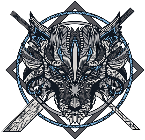 Wolf Vector Artwork On Behance 600x580 Wolf Vector Artwork On Behance