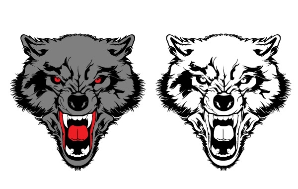 Free Vectors Two Wolf Vectors Purevil 600x380 Free Vectors Two Wolf Vectors Purevil