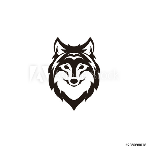 500x500 Silhouette Of The Wolf Vector Logo Wildlife Wild Wolf Vector