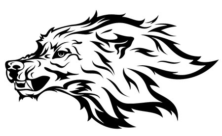 450x277 Angry Wolf Vector Illustration Royalty Free Vector Graphics