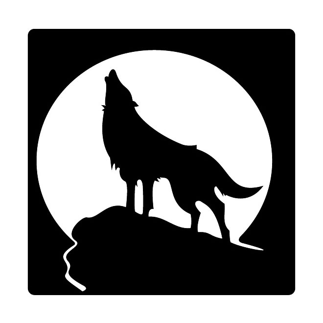660x660 Howling Wolf Free Vector