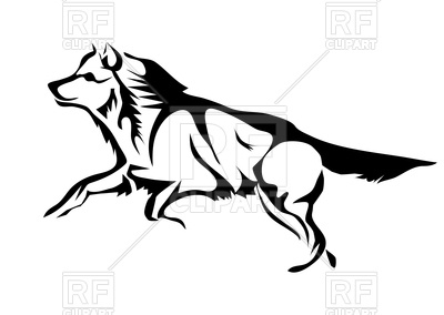 400x284 Running Wolf Vector Image Of Plants And Animals Arkela