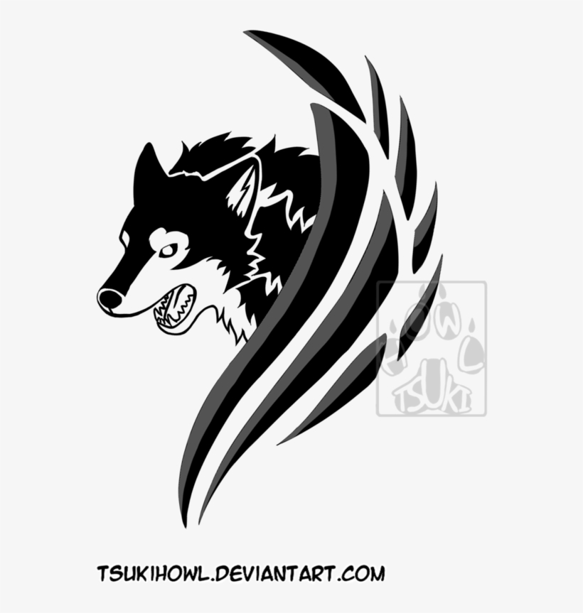 820x863 Tribal Angry Wolf