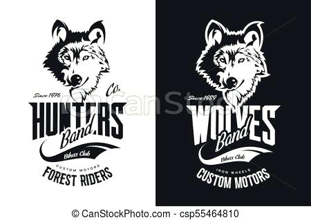 450x319 Vintage Wolf Custom Motors Club T Shirt Black And White Vector