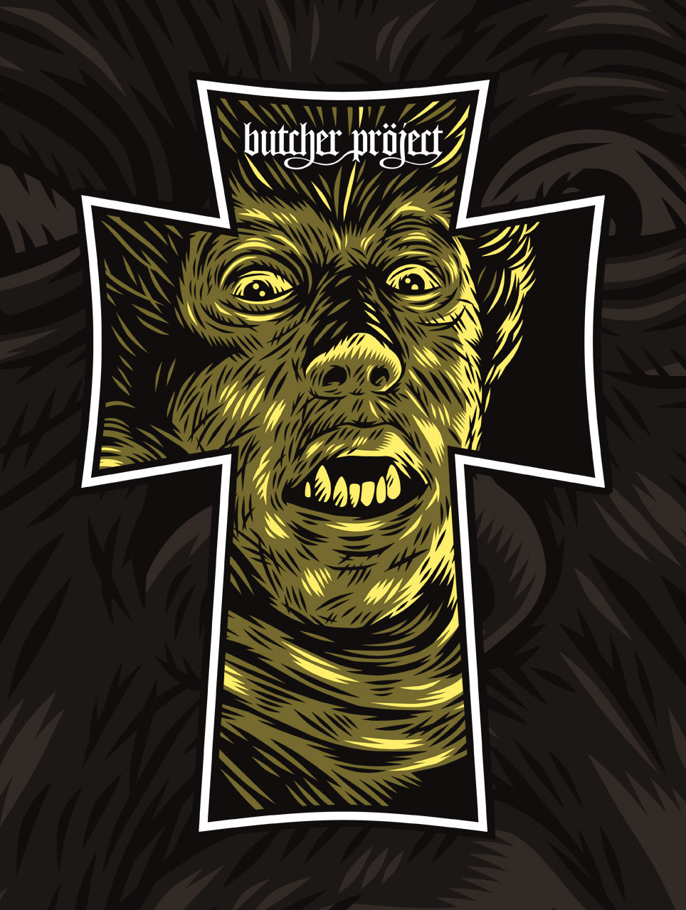964x1280 Wolfman, Vector Graphic Butcher Project On Behance